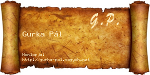Gurka Pál névjegykártya